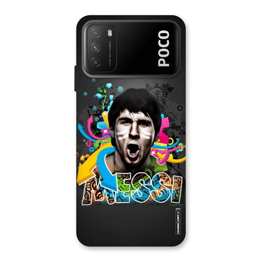 Messi For Argentina Back Case for Poco M3