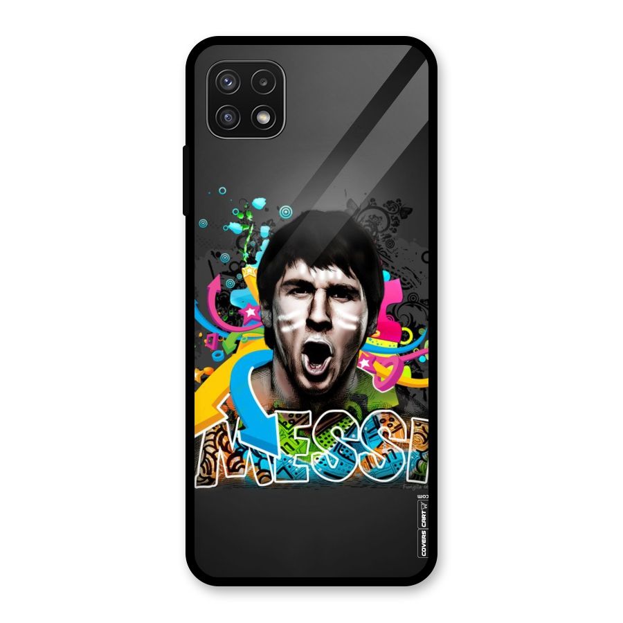 Messi For Argentina Glass Back Case for Galaxy A22 5G