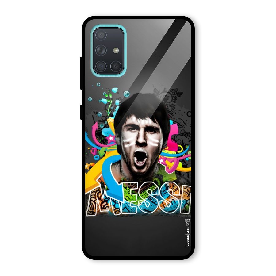 Messi For Argentina Glass Back Case for Galaxy A71