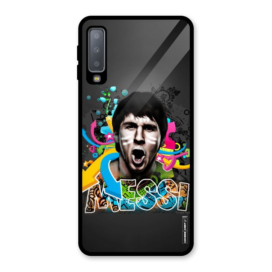 Messi For Argentina Glass Back Case for Galaxy A7 (2018)