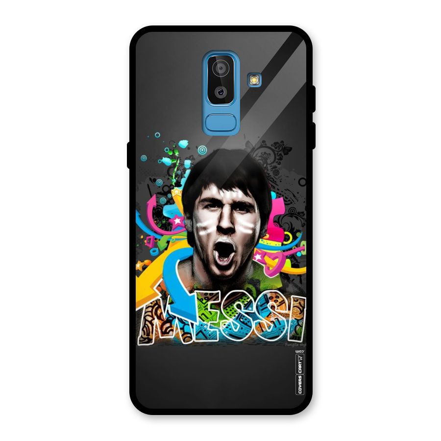 Messi For Argentina Glass Back Case for Galaxy J8