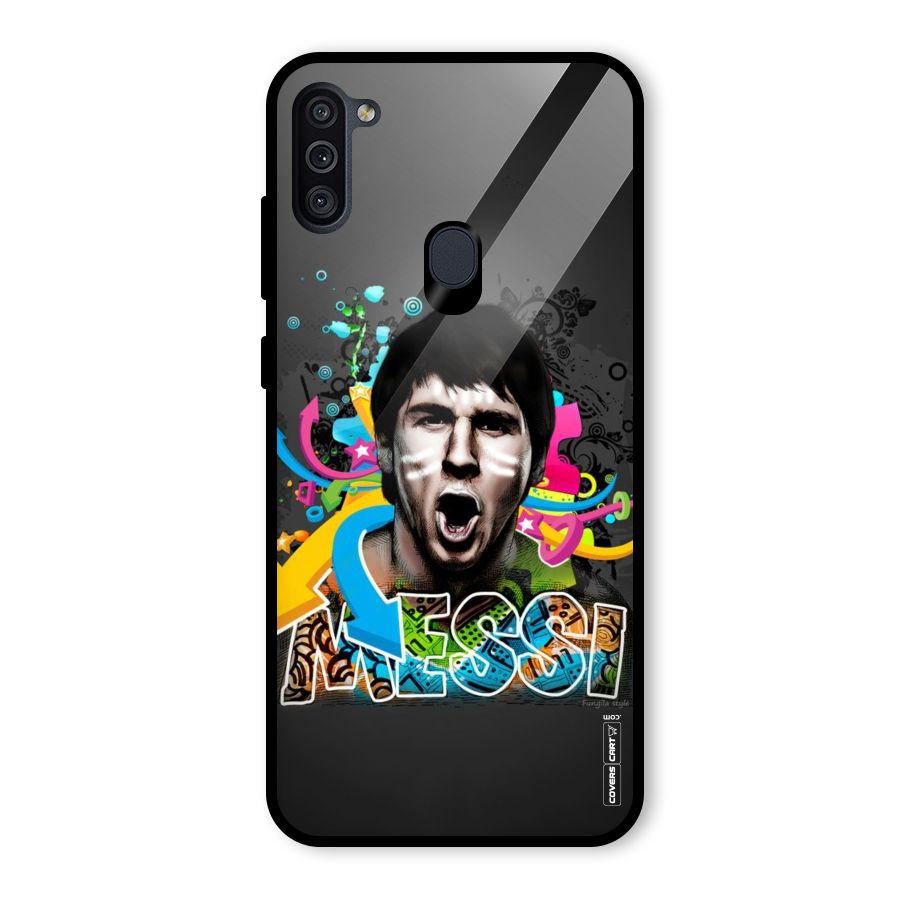 Messi For Argentina Glass Back Case for Galaxy M11