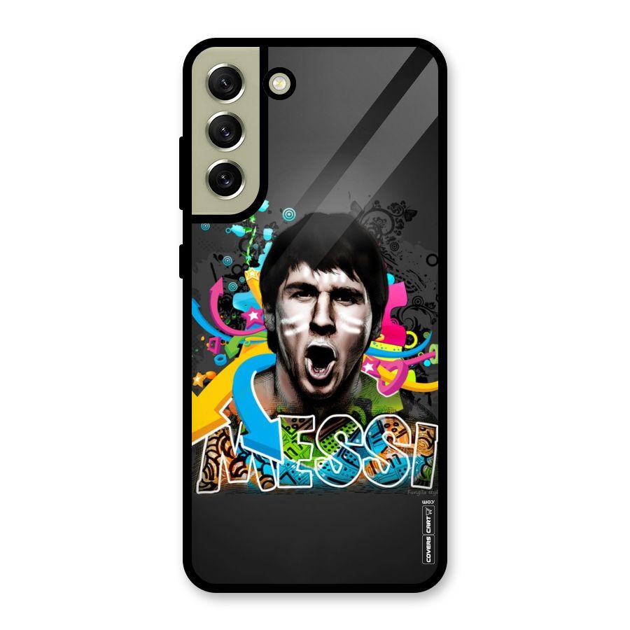 Messi For Argentina Glass Back Case for Galaxy S21 FE 5G
