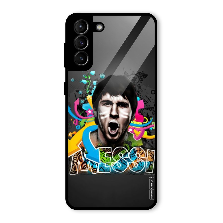 Messi For Argentina Glass Back Case for Galaxy S21 Plus