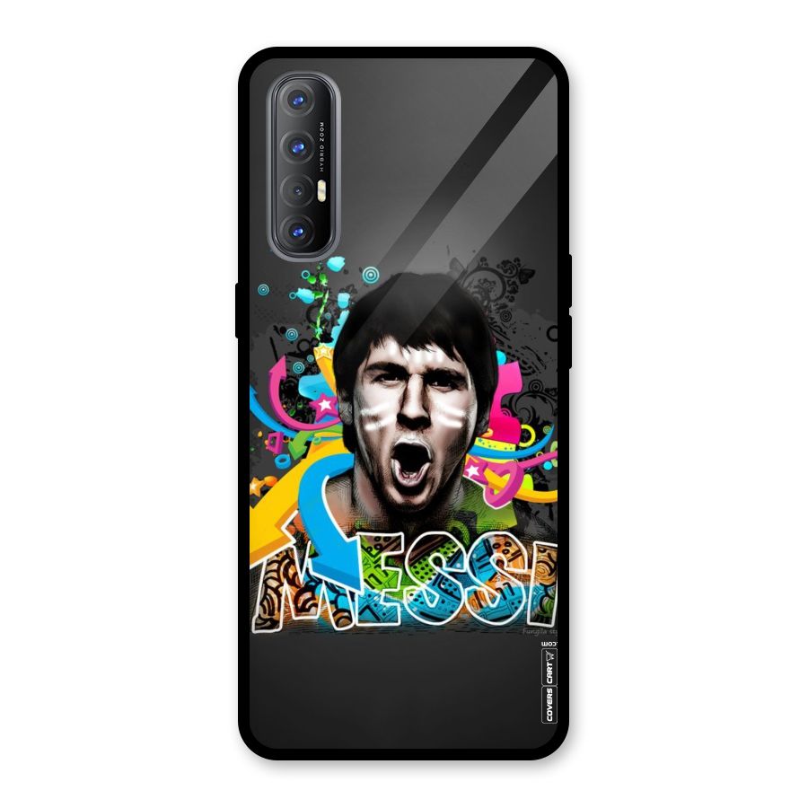 Messi For Argentina Glass Back Case for Oppo Reno3 Pro