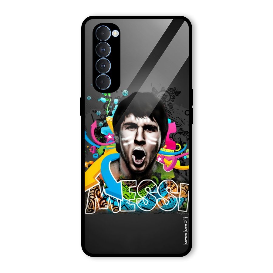 Messi For Argentina Glass Back Case for Oppo Reno4 Pro
