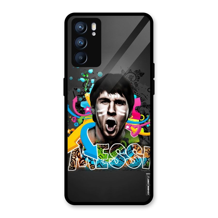 Messi For Argentina Glass Back Case for Oppo Reno6 5G