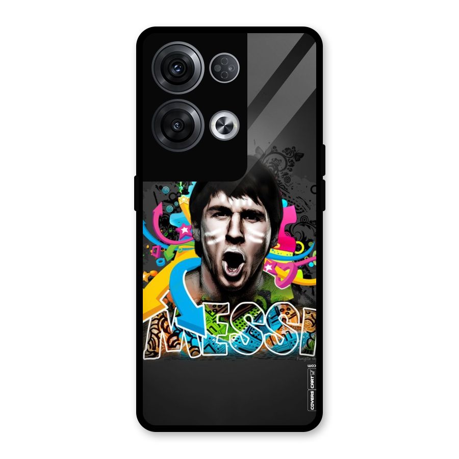 Messi For Argentina Glass Back Case for Oppo Reno8 Pro 5G