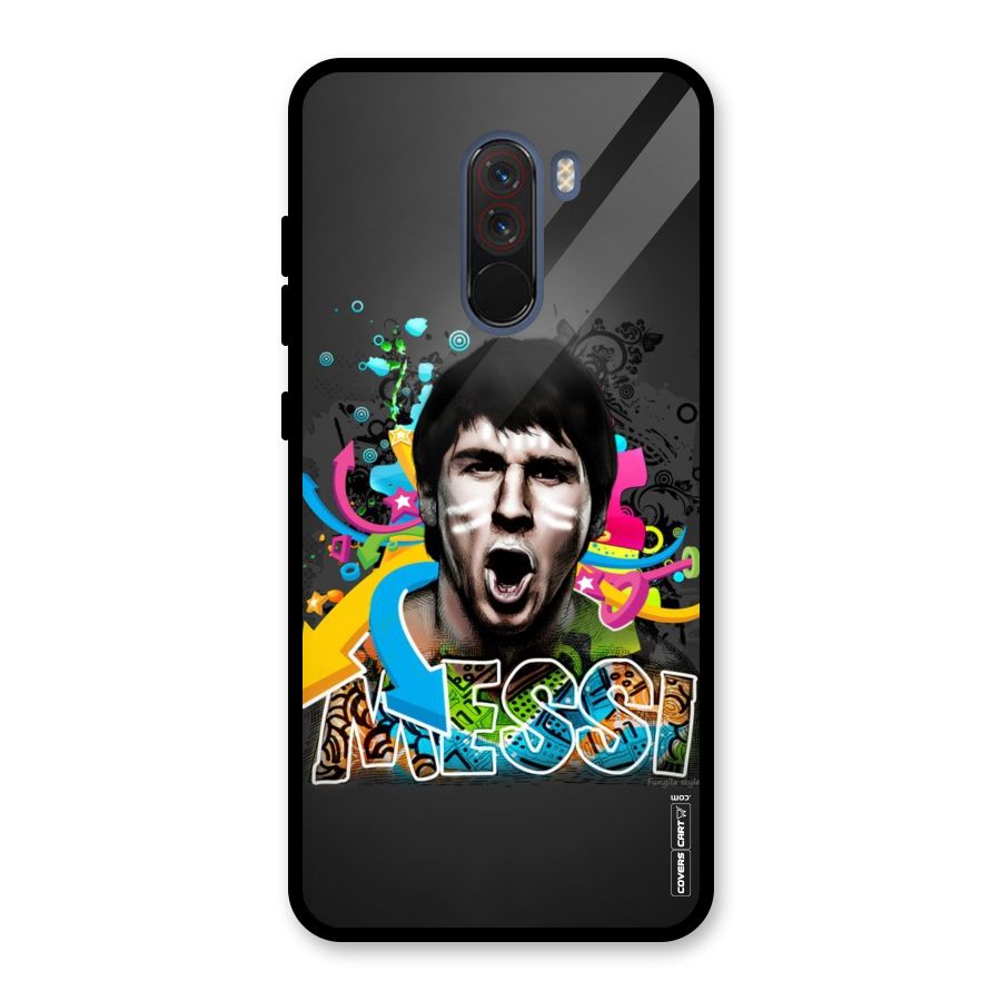 Messi For Argentina Glass Back Case for Poco F1