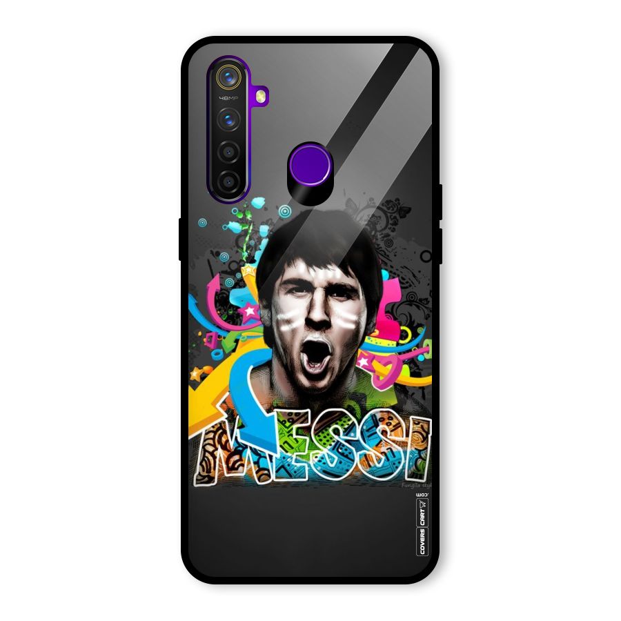 Messi For Argentina Glass Back Case for Realme 5 Pro