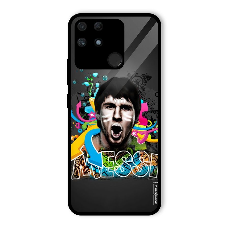 Messi For Argentina Glass Back Case for Realme Narzo 50A