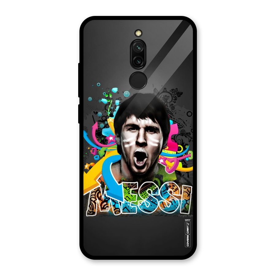 Messi For Argentina Glass Back Case for Redmi 8