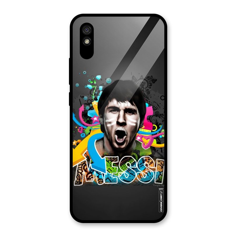 Messi For Argentina Glass Back Case for Redmi 9i