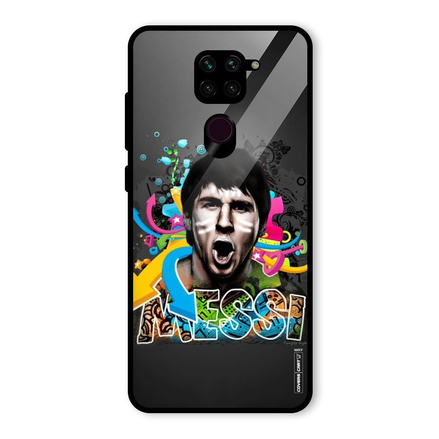 Messi For Argentina Glass Back Case for Redmi Note 9