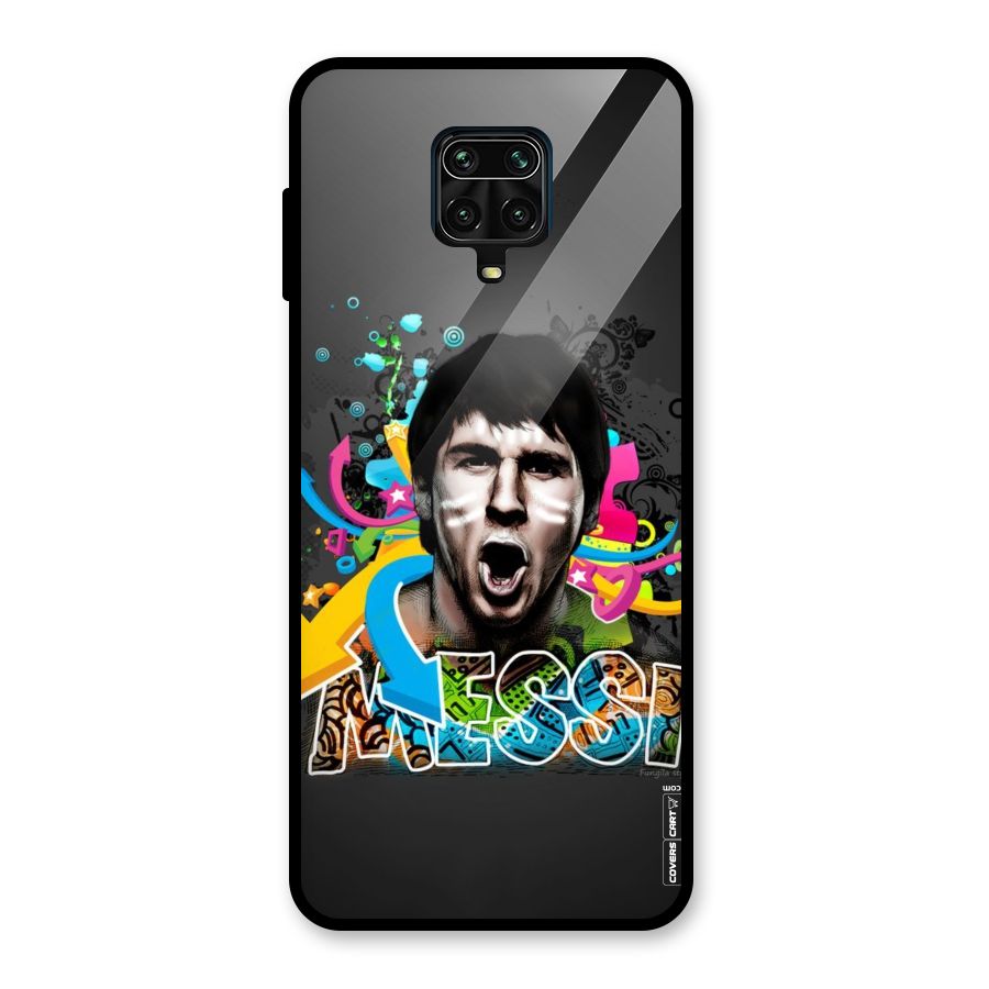 Messi For Argentina Glass Back Case for Redmi Note 9 Pro Max