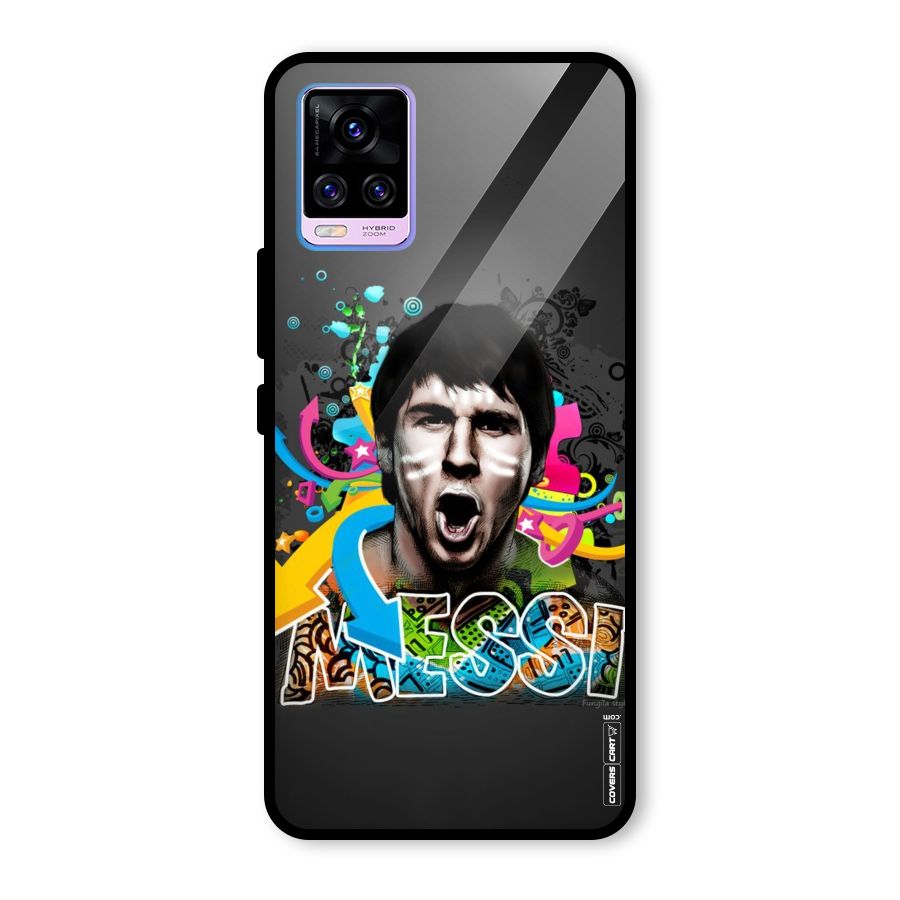 Messi For Argentina Glass Back Case for Vivo V20 Pro