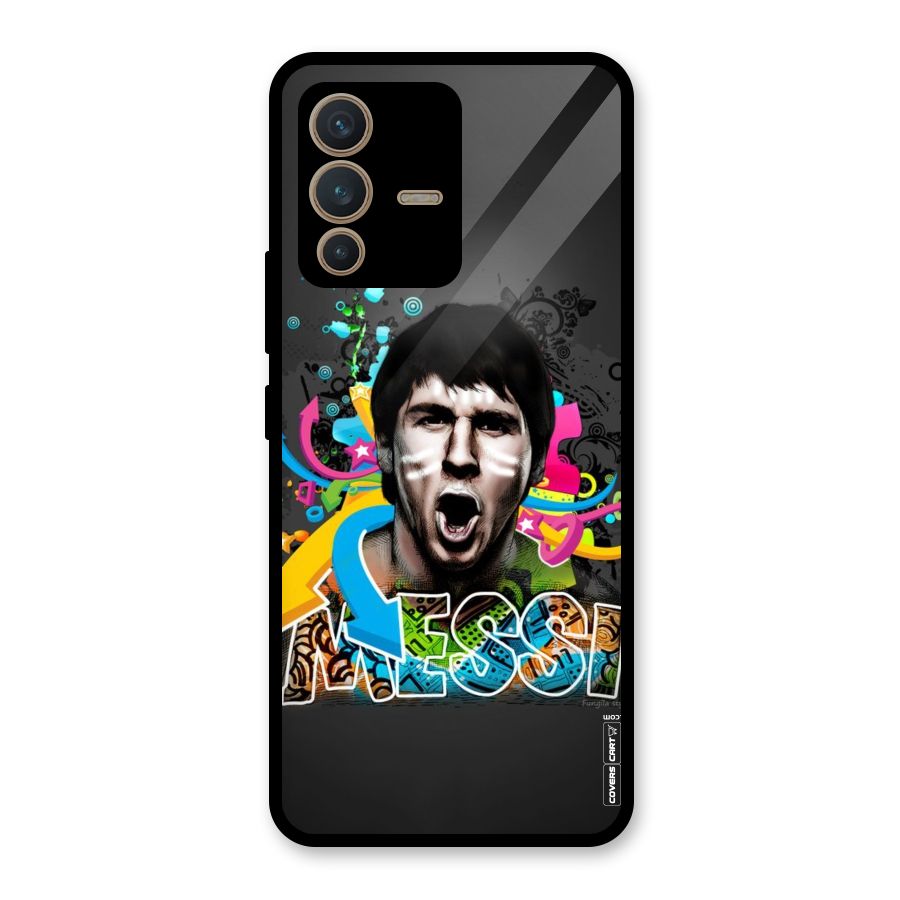Messi For Argentina Glass Back Case for Vivo V23 5G
