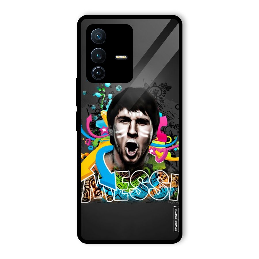 Messi For Argentina Glass Back Case for Vivo V23 Pro