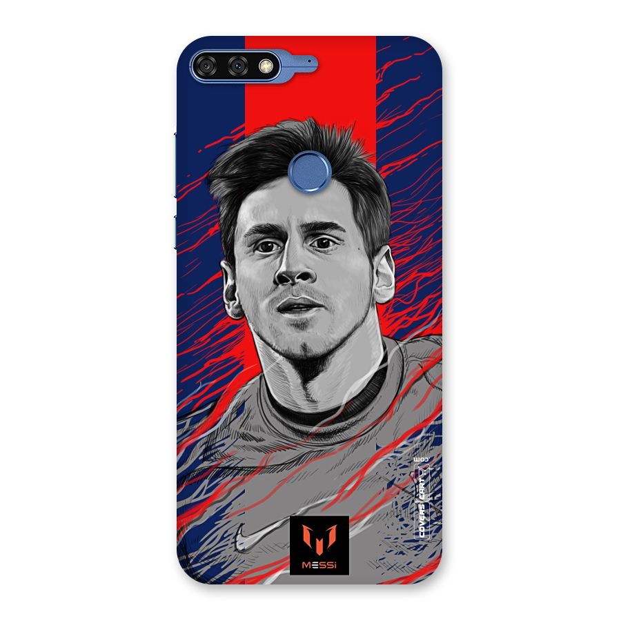 Messi For FCB Back Case for Honor 7C