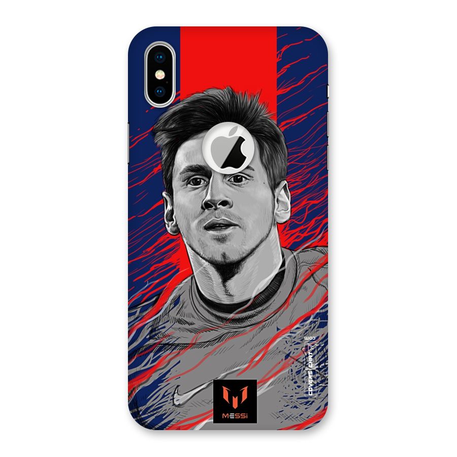 Messi For FCB Back Case for iPhone X Logo Cut