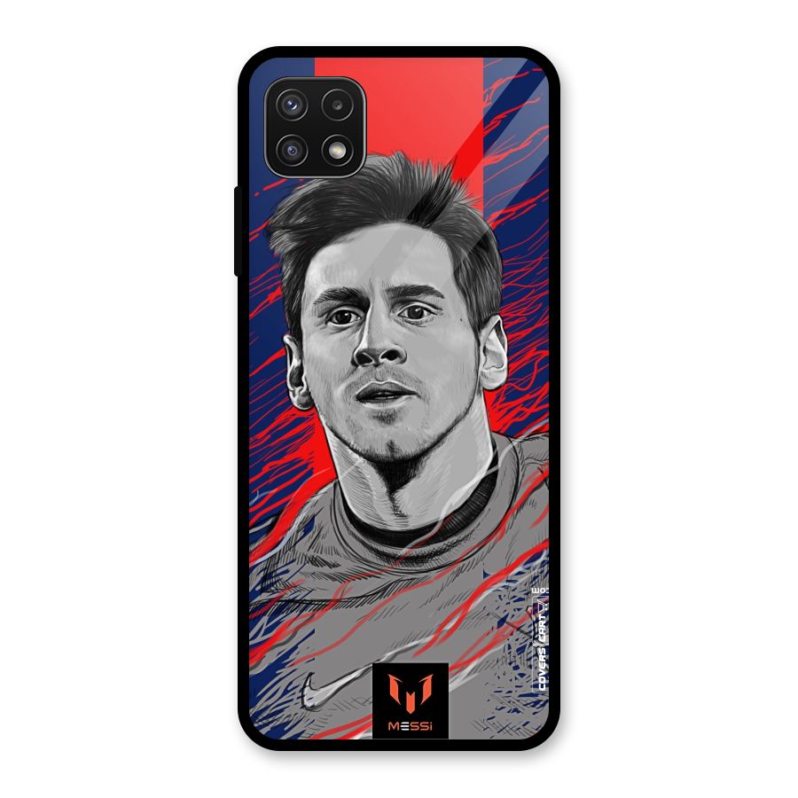 Messi For FCB Glass Back Case for Galaxy A22 5G