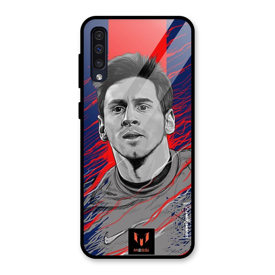 Messi For FCB Glass Back Case for Galaxy A50s