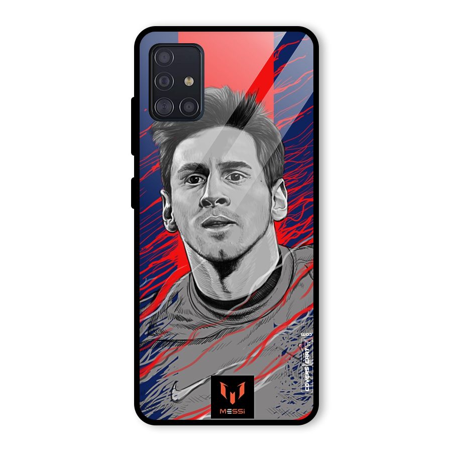 Messi For FCB Glass Back Case for Galaxy A51