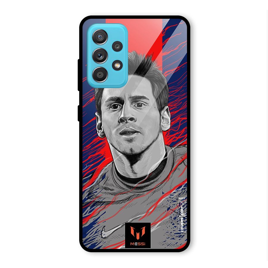 Messi For FCB Glass Back Case for Galaxy A52s 5G