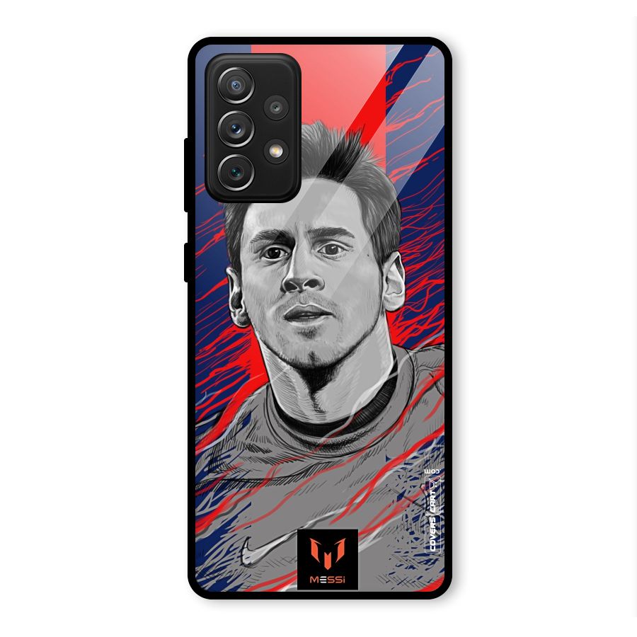 Messi For FCB Glass Back Case for Galaxy A72