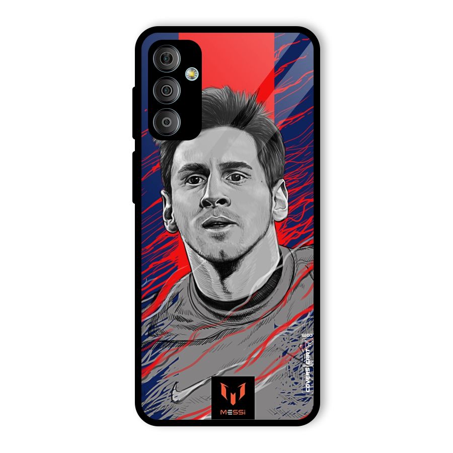 Messi For FCB Glass Back Case for Galaxy F23
