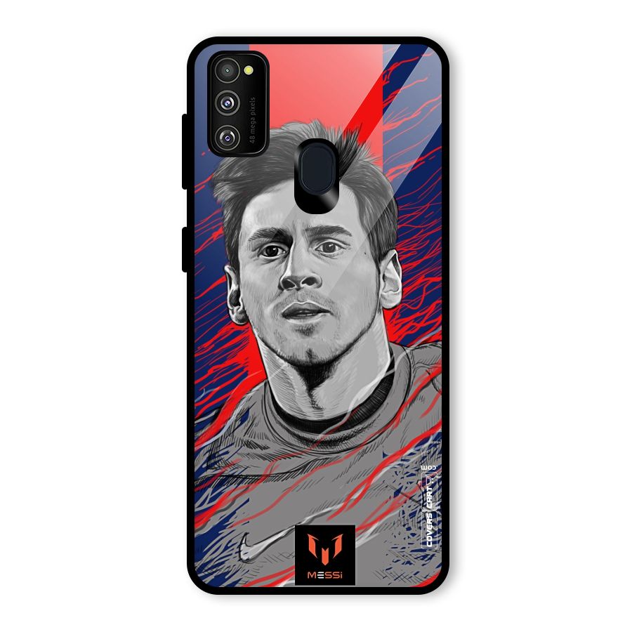Messi For FCB Glass Back Case for Galaxy M30s