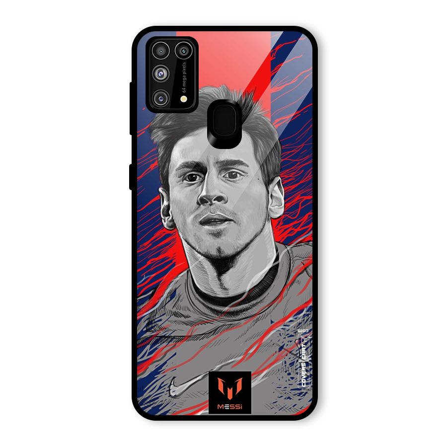 Messi For FCB Glass Back Case for Galaxy M31