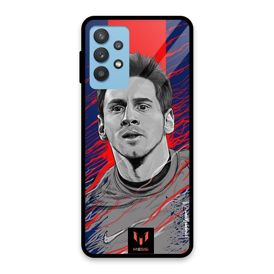 Messi For FCB Glass Back Case for Galaxy M32 5G