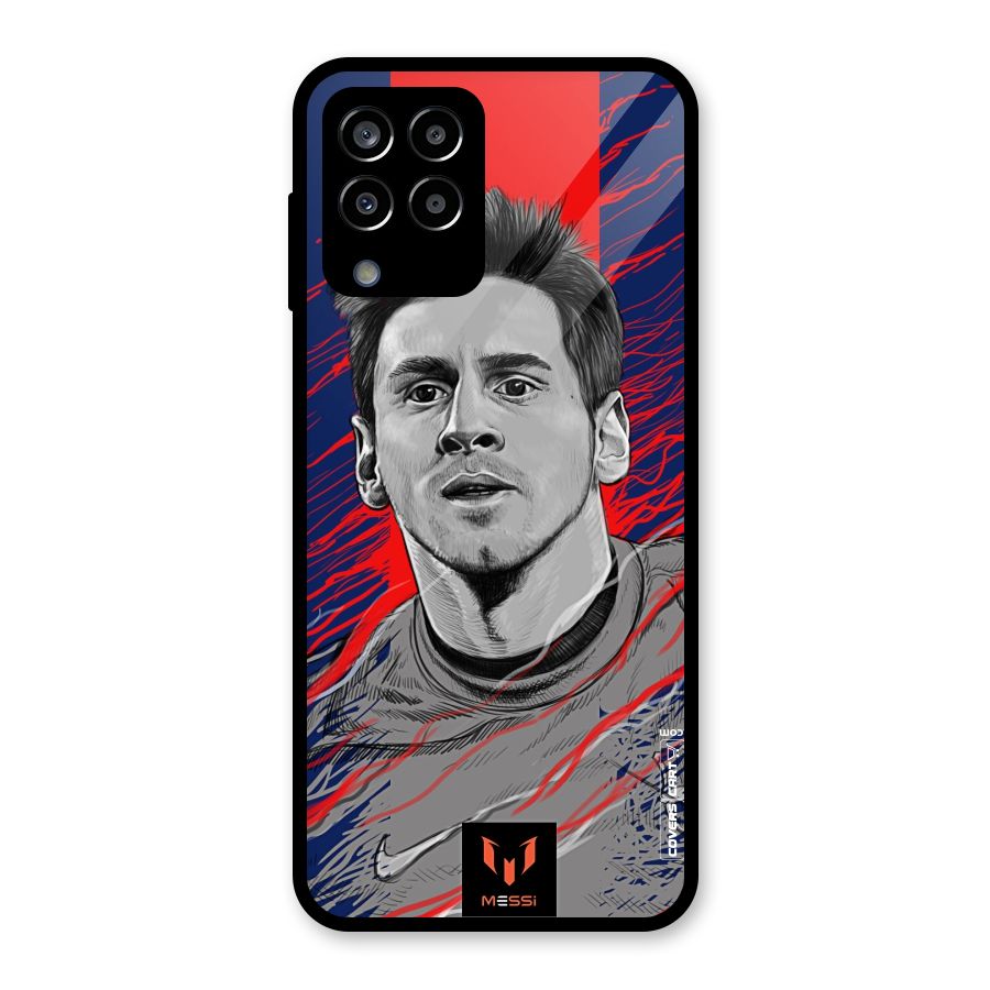 Messi For FCB Glass Back Case for Galaxy M33