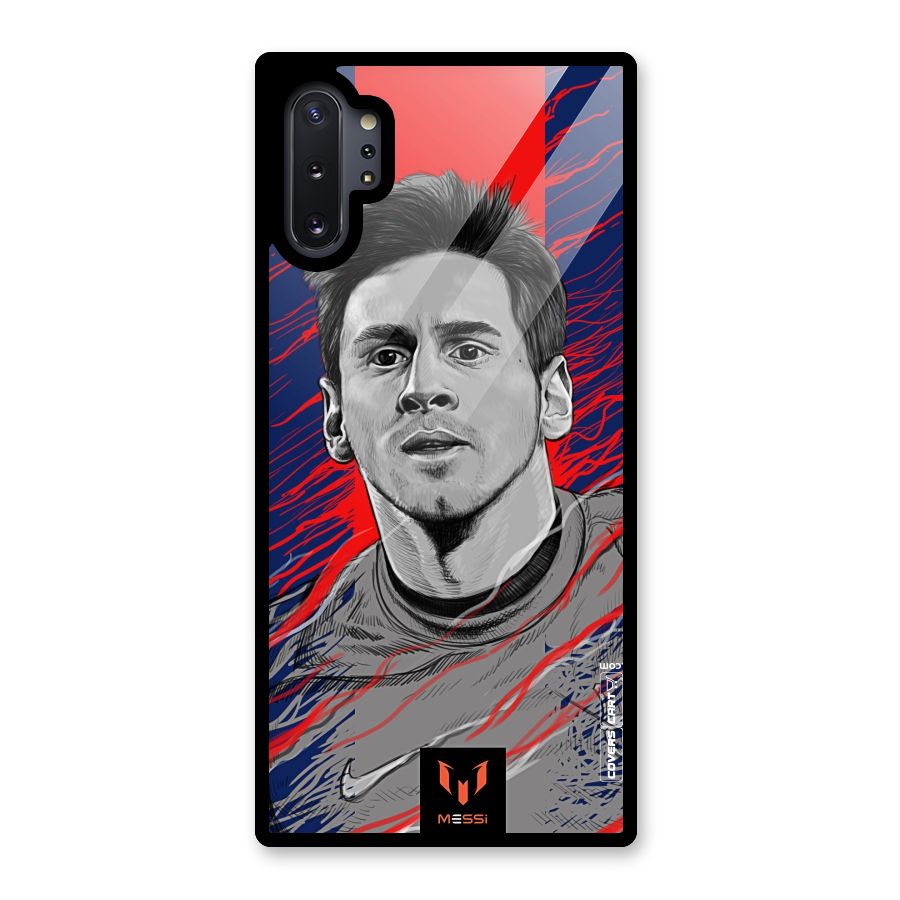 Messi For FCB Glass Back Case for Galaxy Note 10 Plus