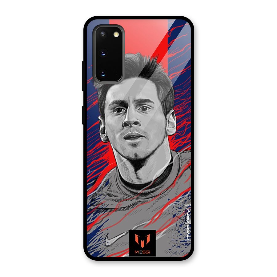 Messi For FCB Glass Back Case for Galaxy S20