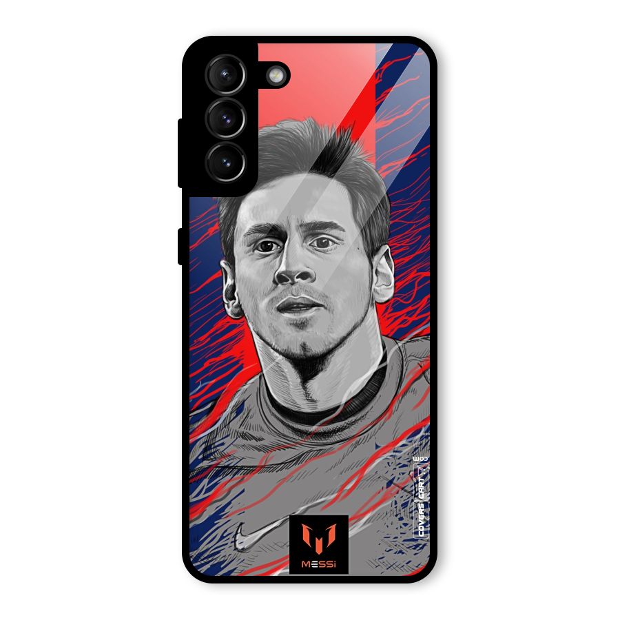 Messi For FCB Glass Back Case for Galaxy S21 Plus