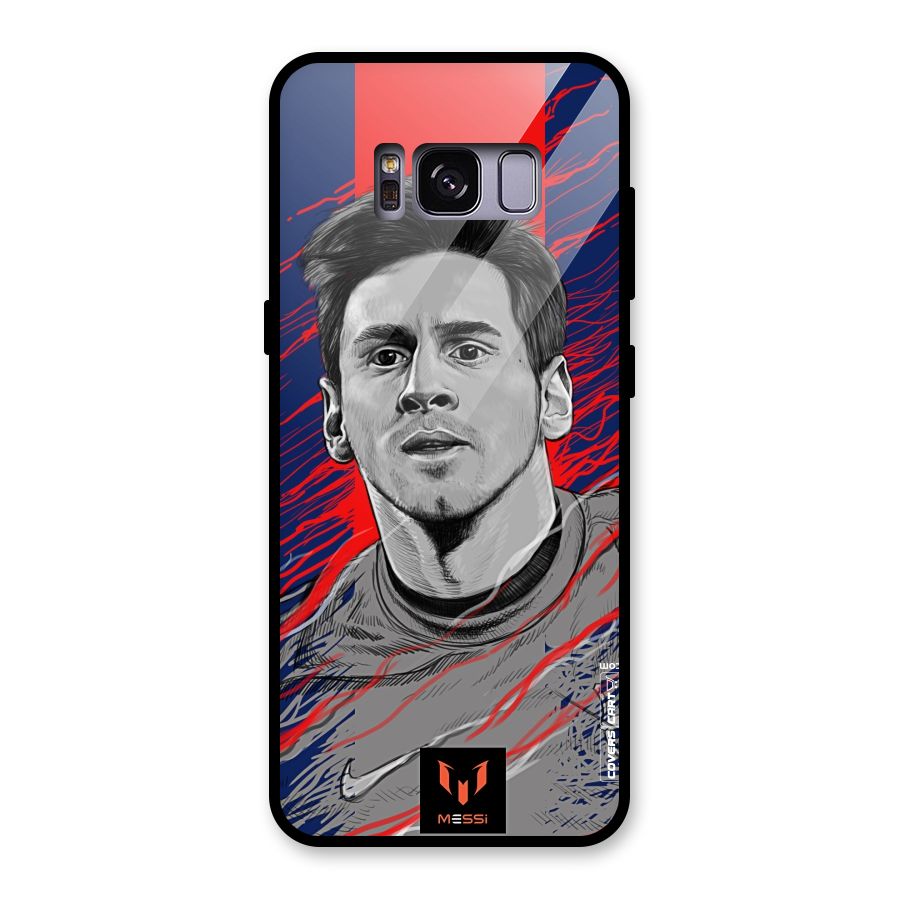 Messi For FCB Glass Back Case for Galaxy S8