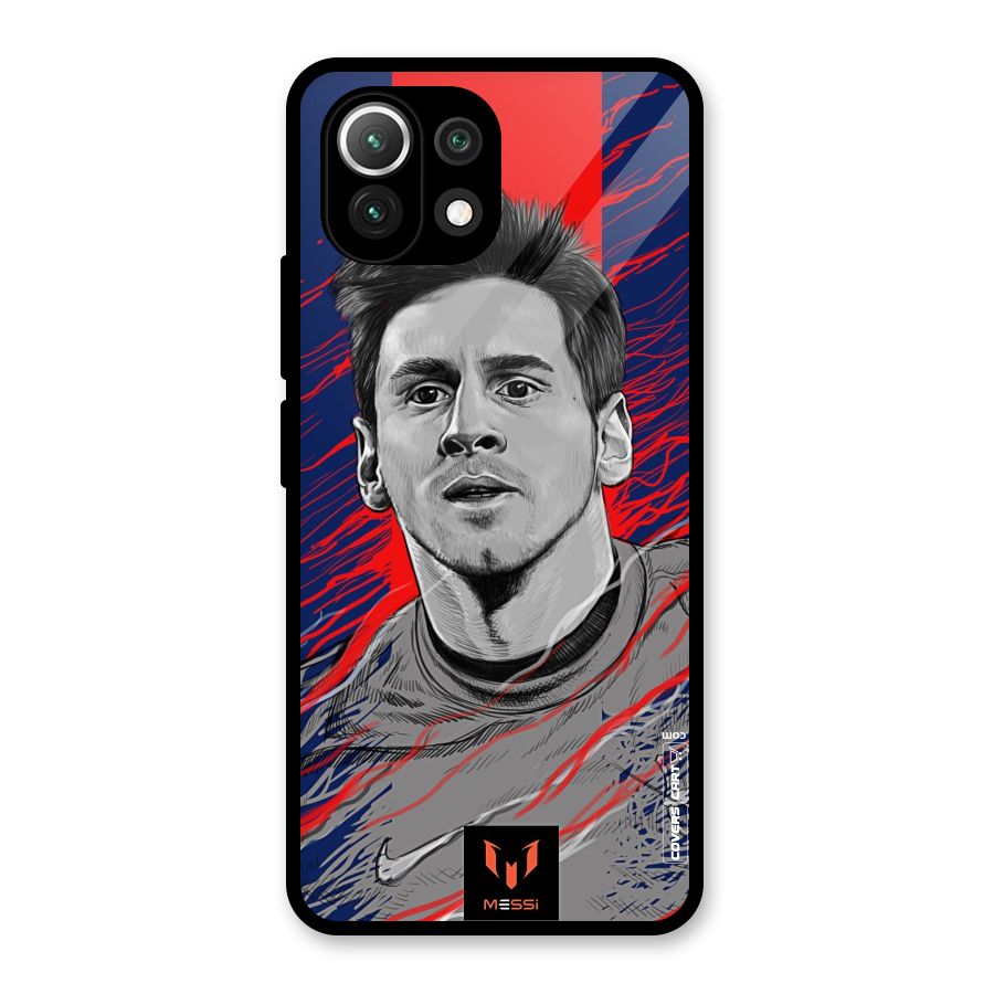 Messi For FCB Glass Back Case for Mi 11 Lite NE 5G