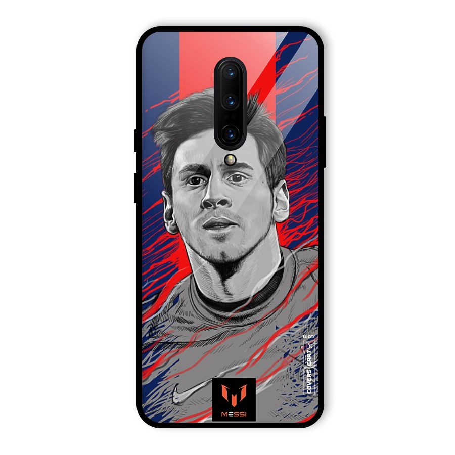 Messi For FCB Glass Back Case for OnePlus 7 Pro