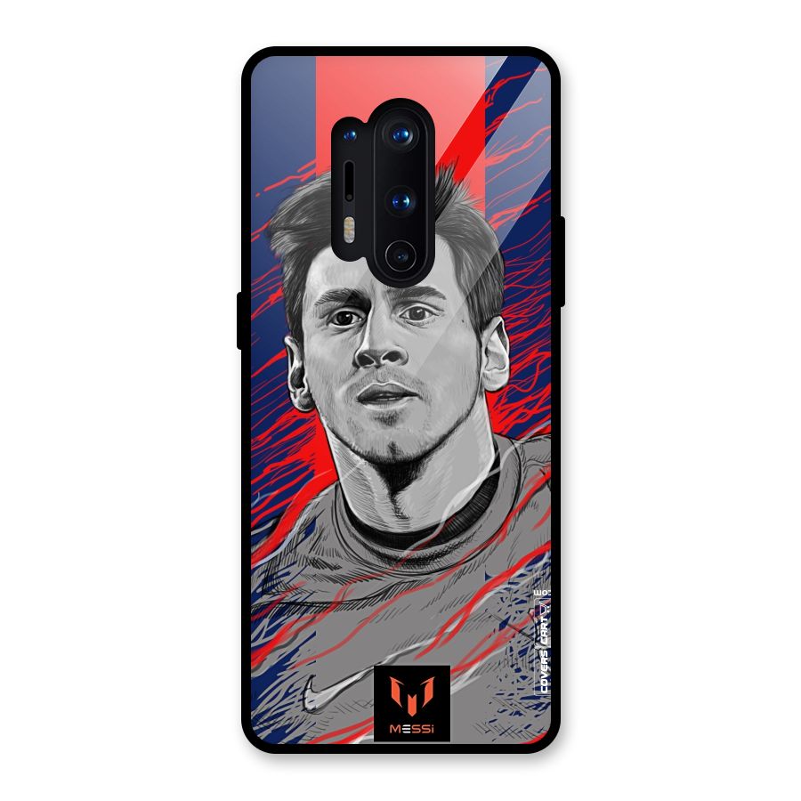 Messi For FCB Glass Back Case for OnePlus 8 Pro