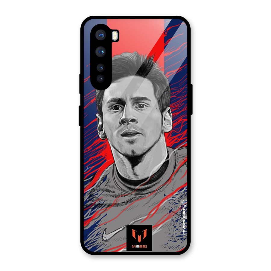 Messi For FCB Glass Back Case for OnePlus Nord