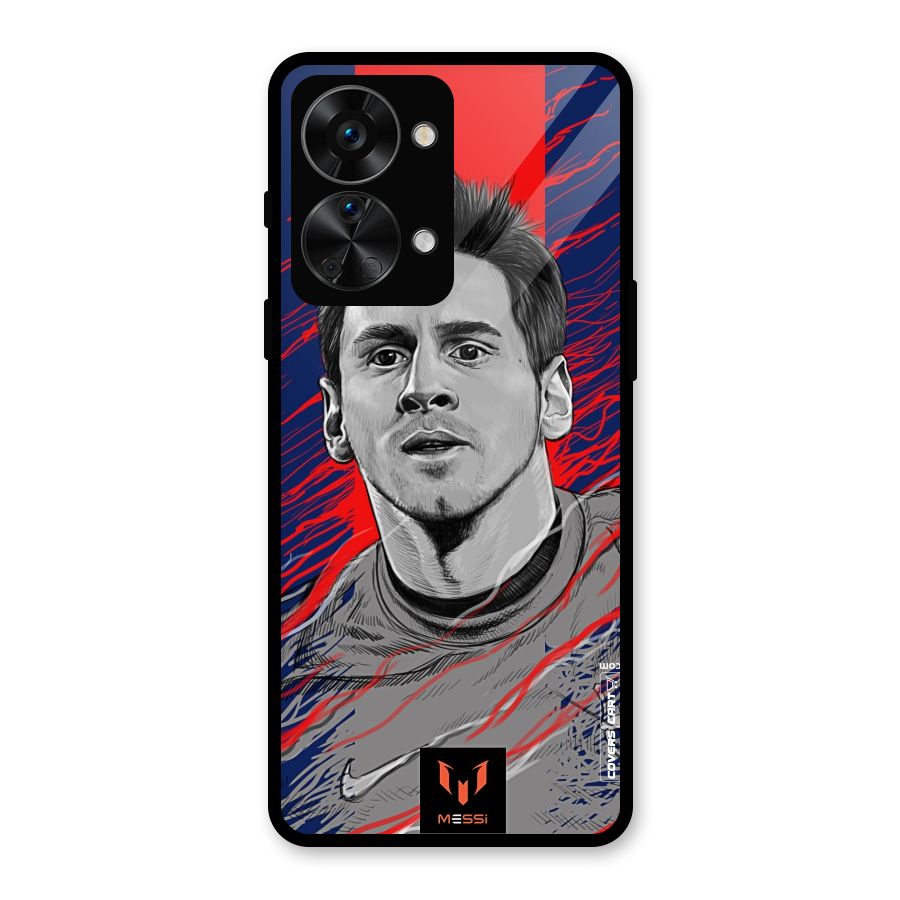 Messi For FCB Glass Back Case for OnePlus Nord 2T