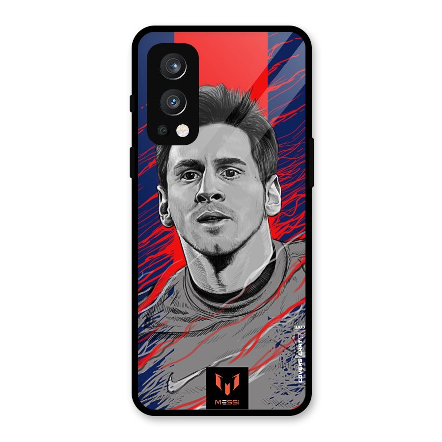 Messi For FCB Glass Back Case for OnePlus Nord 2 5G