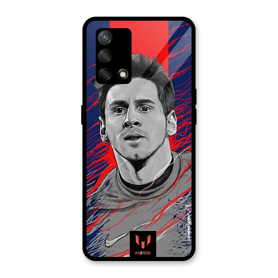 Messi For FCB Glass Back Case for Oppo F19