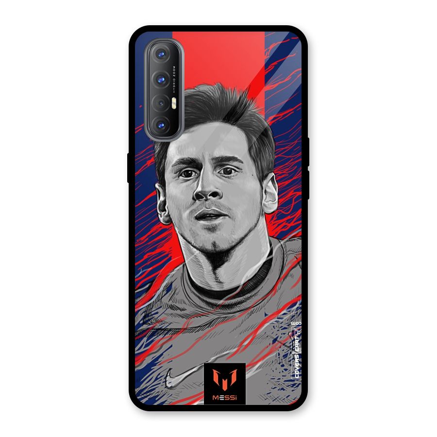 Messi For FCB Glass Back Case for Oppo Reno3 Pro