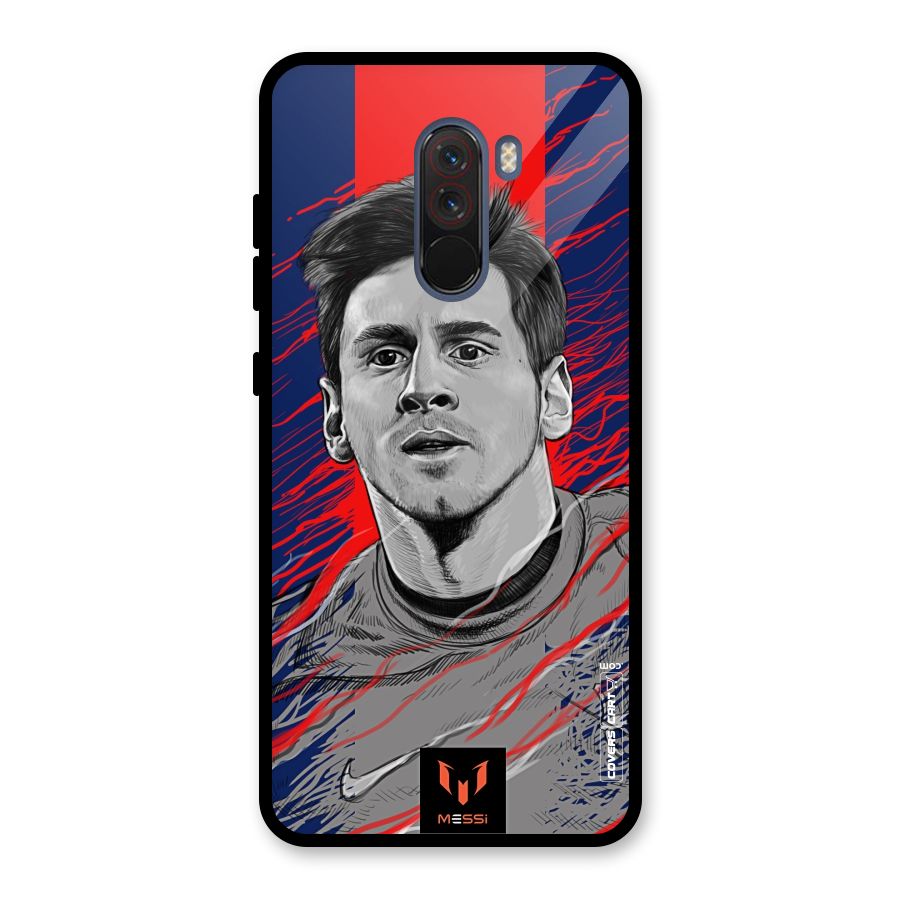 Messi For FCB Glass Back Case for Poco F1