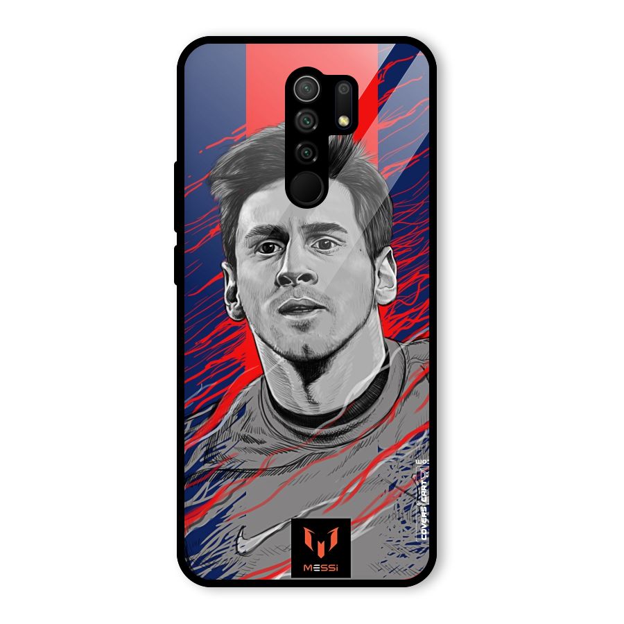 Messi For FCB Glass Back Case for Poco M2