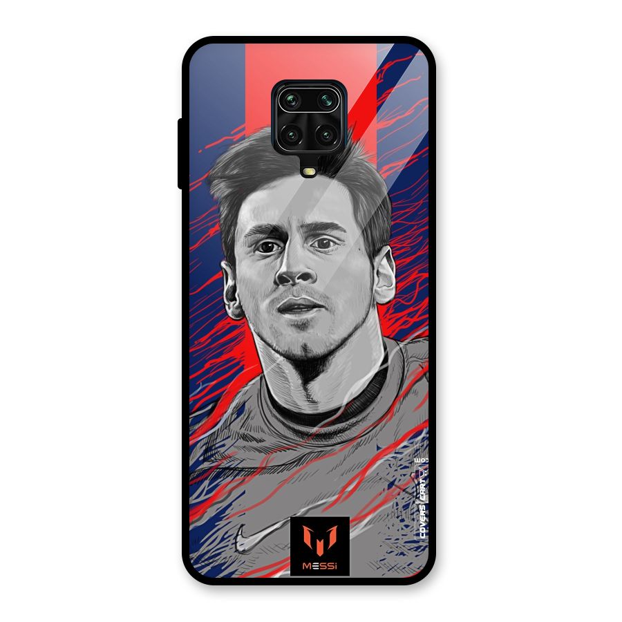 Messi For FCB Glass Back Case for Poco M2 Pro