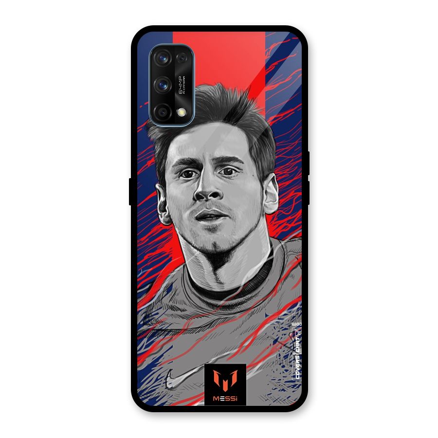 Messi For FCB Glass Back Case for Realme 7 Pro